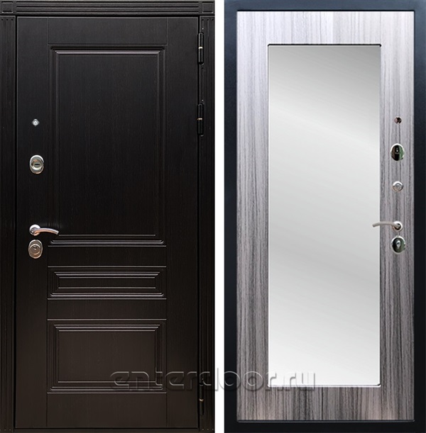 Входная дверь Армада Люксор с зеркалом Пастораль (Венге / Сандал серый) - фото 55281