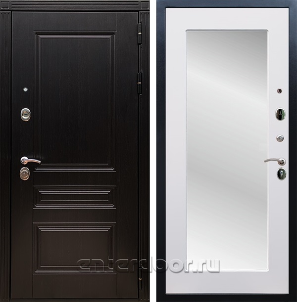 Дверь Армада Люксор с зеркалом Пастораль (Венге / Белый матовый) - фото 55283