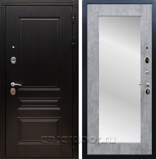 Входная дверь Армада Люксор с зеркалом Пастораль (Венге / Бетон тёмный) - фото 55284