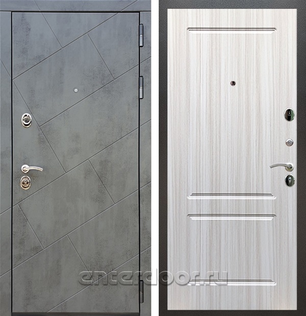 Входная дверь Армада Нова ФЛ-117 (Бетон тёмный / Сандал белый) - фото 56098
