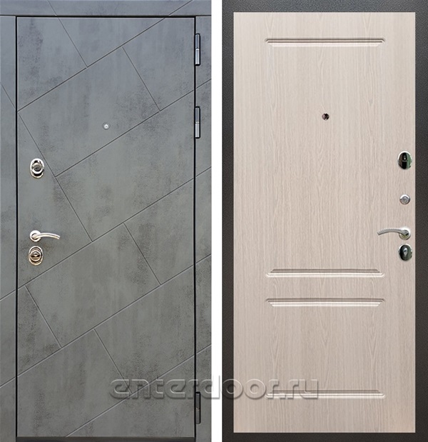 Входная дверь Армада Нова ФЛ-117 (Бетон тёмный / Дуб беленый) - фото 56105