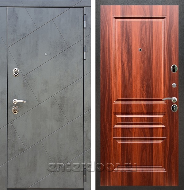 Входная дверь Армада Нова ФЛ-243 (Бетон тёмный / Орех итальянский) - фото 56162