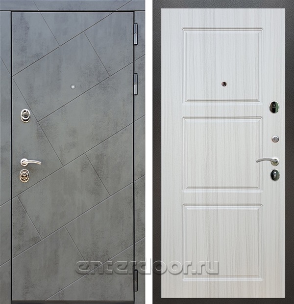Входная дверь Армада Нова ФЛ-3 (Бетон тёмный / Сандал белый) - фото 56239