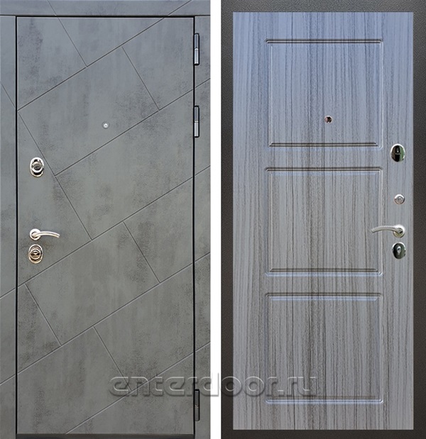 Входная дверь Армада Нова ФЛ-3 (Бетон тёмный / Сандал серый) - фото 56245
