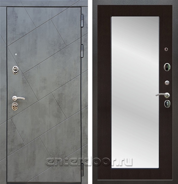 Входная дверь Армада Нова зеркало Пастораль (Бетон тёмный / Венге) - фото 56354