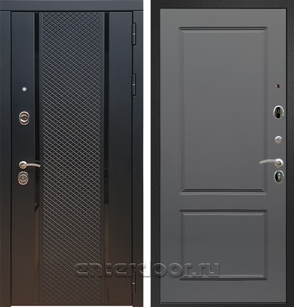 Входная дверь Армада Престиж ФЛС-500 ФЛ-117 (Чёрный кварц / Графит софт) - фото 56887