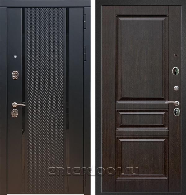 Входная дверь Армада Престиж ФЛС-500 ФЛ-243 (Чёрный кварц / Венге) - фото 56956