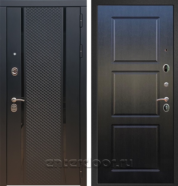Входная дверь Армада Престиж ФЛС-500 ФЛ-3 (Чёрный кварц / Венге) - фото 57065