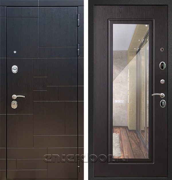 Входная дверь Армада Аккорд зеркало ФЛЗ-120 (Венге / Венге) - фото 57415