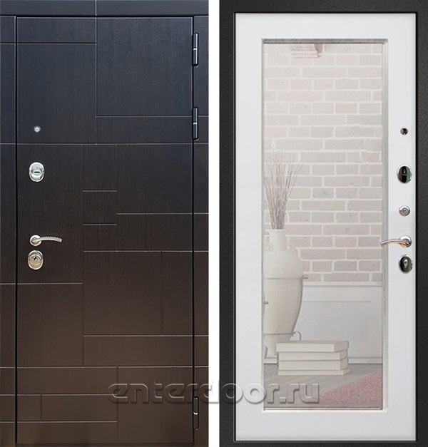 Входная дверь Армада Аккорд зеркало Пастораль (Венге / Белый ясень) - фото 57440