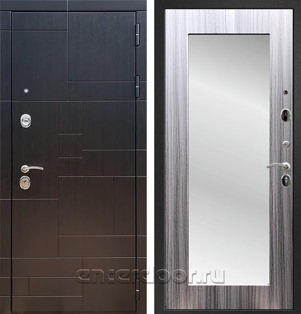Входная дверь Армада Аккорд зеркало Пастораль (Венге / Сандал серый) - фото 57482