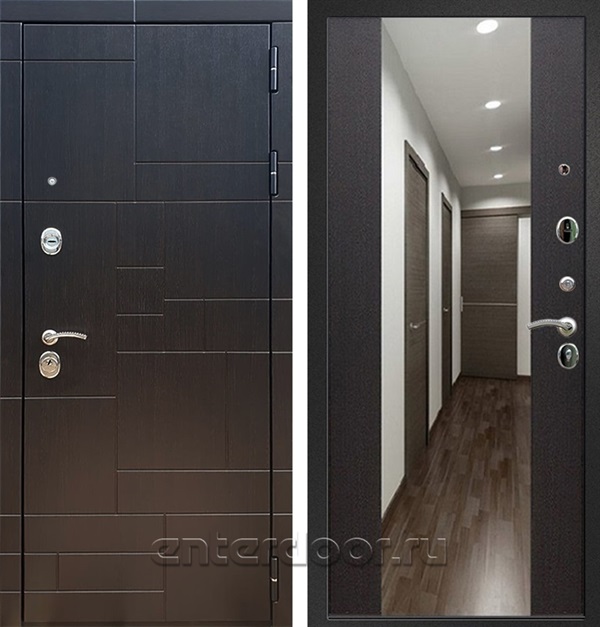 Входная дверь Армада Аккорд зеркало СБ-16 (Венге / Венге) - фото 57520