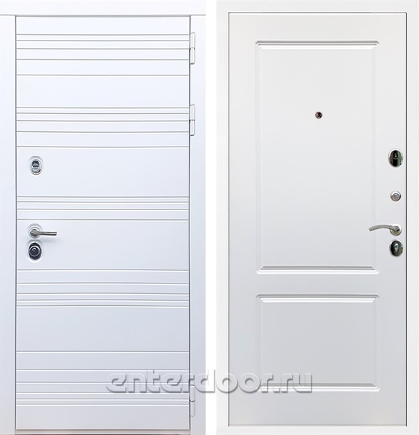 Входная дверь Армада Италия ФЛ-117 (Белый матовый / Белый матовый) - фото 58146
