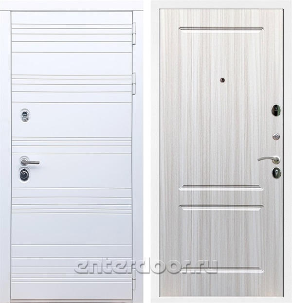 Входная дверь Армада Италия ФЛ-117 (Белый матовый / Сандал белый) - фото 58191
