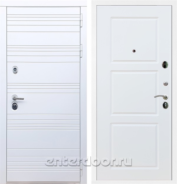 Входная дверь Армада Италия ФЛ-3 (Белый матовый / Белый матовый) - фото 58309