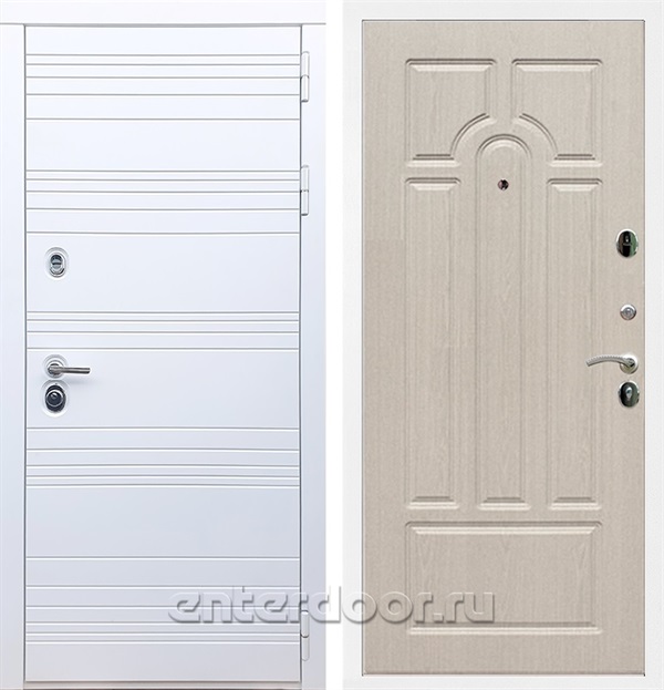 Входная дверь Армада Италия ФЛ-58 (Белый матовый / Дуб беленый) - фото 58442