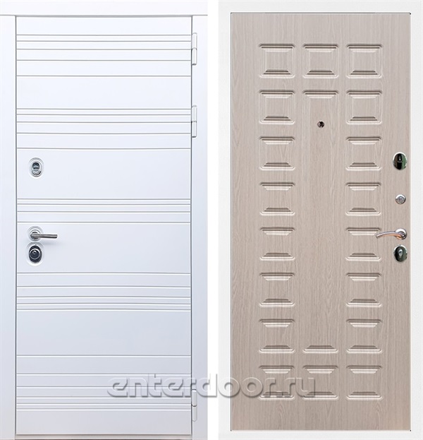 Входная дверь Армада Италия ФЛ-183 (Белый матовый / Дуб беленый) - фото 58481