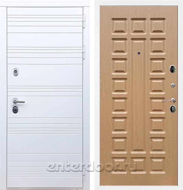 Входная дверь Армада Италия ФЛ-183 (Белый матовый / Дуб светлый) - фото 58499