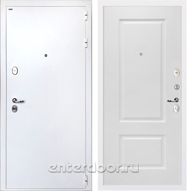 Входная стальная дверь Интекрон Колизей White Альба (Белая шагрень / Белый RAL 9003)