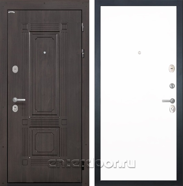 Входная металлическая дверь Интекрон Италия 3К Гладкая (Венге / Силк Сноу белый)