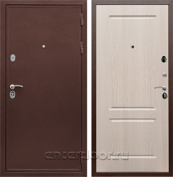 Входная дверь Армада Престиж сталь 3 мм ФЛ-117 (Медный антик / Дуб белёный) - фото 59514