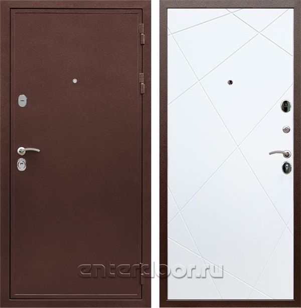 Входная дверь Армада Престиж сталь 3 мм ФЛ-291 (Медный антик / Белый матовый) - фото 59562