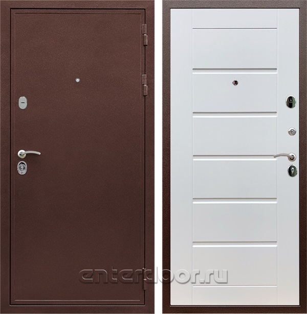 Входная дверь Армада Престиж сталь 3 мм Сити (Медный антик / Белый ясень) - фото 59607