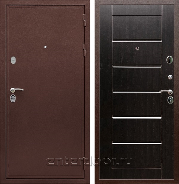 Входная дверь Армада Престиж сталь 3 мм Сити (Медный антик / Венге) - фото 59615