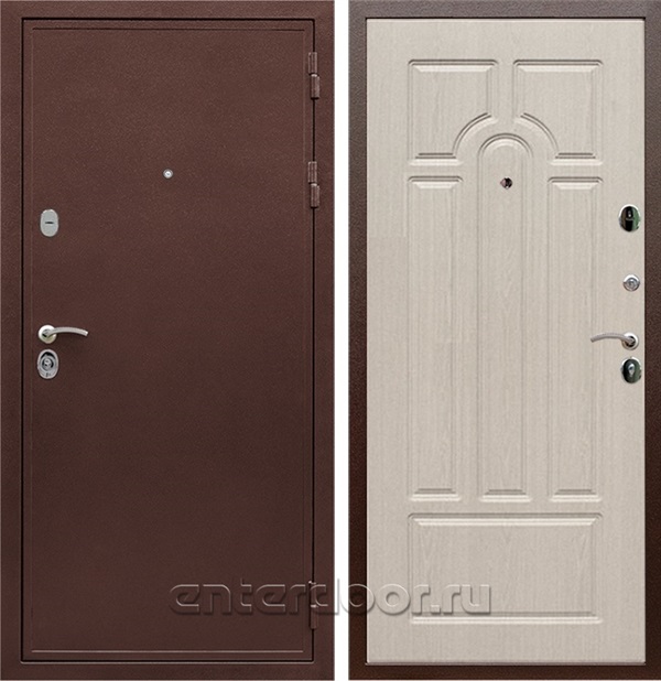 Входная дверь Армада Престиж сталь 3 мм ФЛ-58 (Медный антик / Дуб белёный) - фото 59657