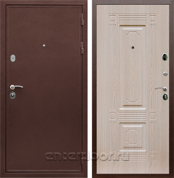 Входная дверь Армада Престиж сталь 3 мм ФЛ-2 (Медный антик / Дуб белёный) - фото 59678