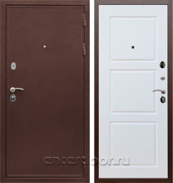Входная дверь Армада Престиж сталь 3 мм ФЛ-3 (Медный антик / Белый матовый) - фото 59704