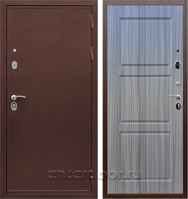 Входная дверь Армада Престиж сталь 3 мм ФЛ-3 (Медный антик / Сандал серый) - фото 59725