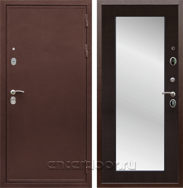 Входная дверь Армада Престиж сталь 3 мм зеркало Пастораль (Медный антик / Венге) - фото 59787