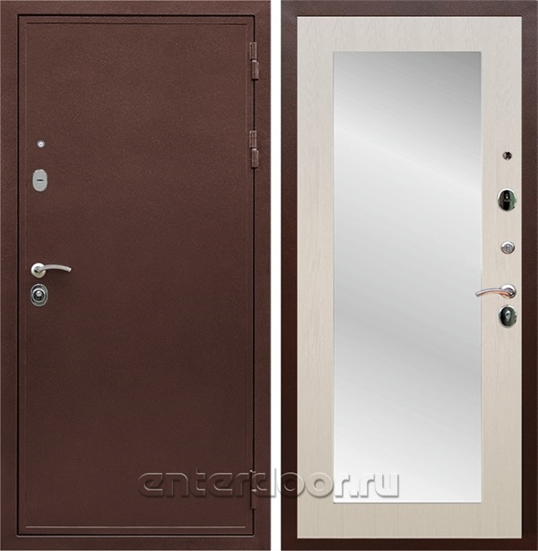 Входная дверь Армада Престиж сталь 3 мм зеркало Пастораль (Медный антик / Лиственница беж) - фото 59806