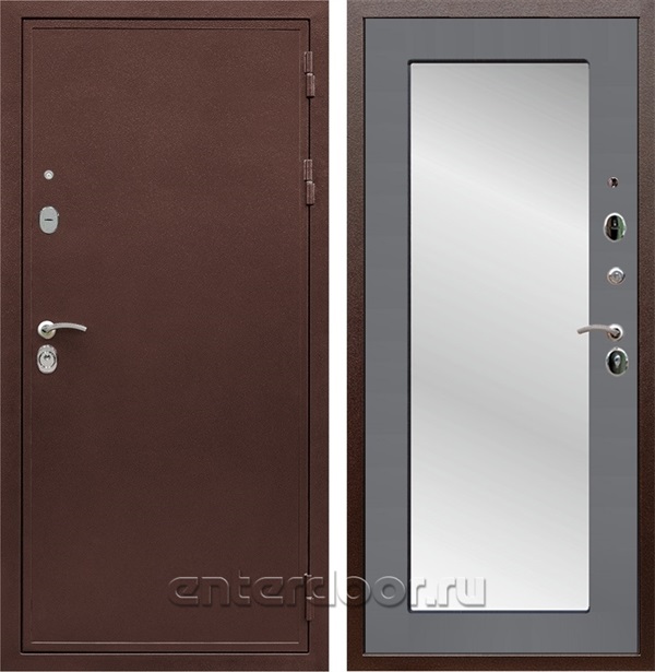 Входная дверь Армада Престиж сталь 3 мм зеркало Пастораль (Медный антик / Графит софт) - фото 59822