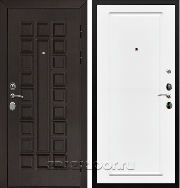 Входная металлическая дверь Армада Сенатор с замком Cisa ФЛ-119 (Венге / Белый матовый)