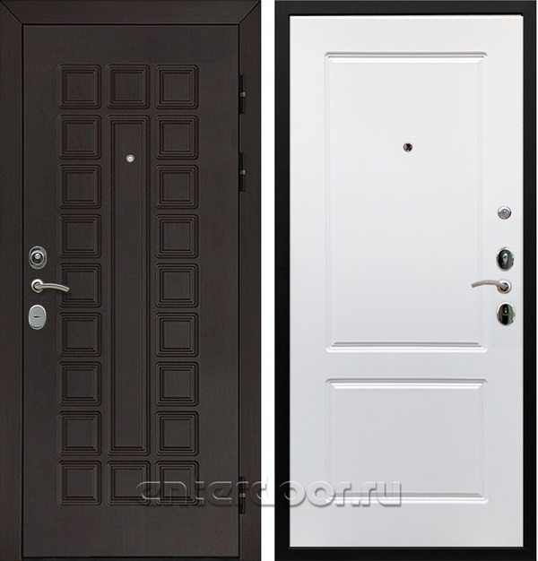 Входная металлическая дверь Армада Сенатор с замком Cisa ФЛ-117 (Венге / Белый матовый)