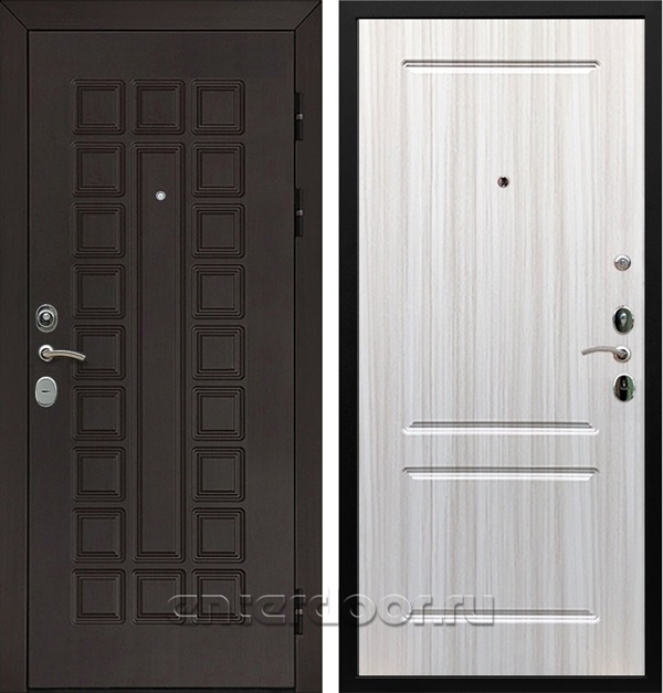 Входная металлическая дверь Армада Сенатор с замком Cisa ФЛ-117 (Венге / Сандал белый)