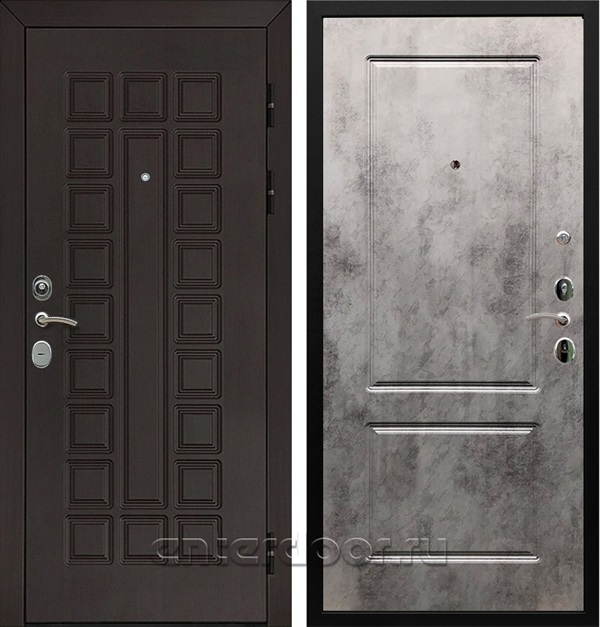 Входная металлическая дверь Армада Сенатор с замком Cisa ФЛ-117 (Венге / Бетон темный)