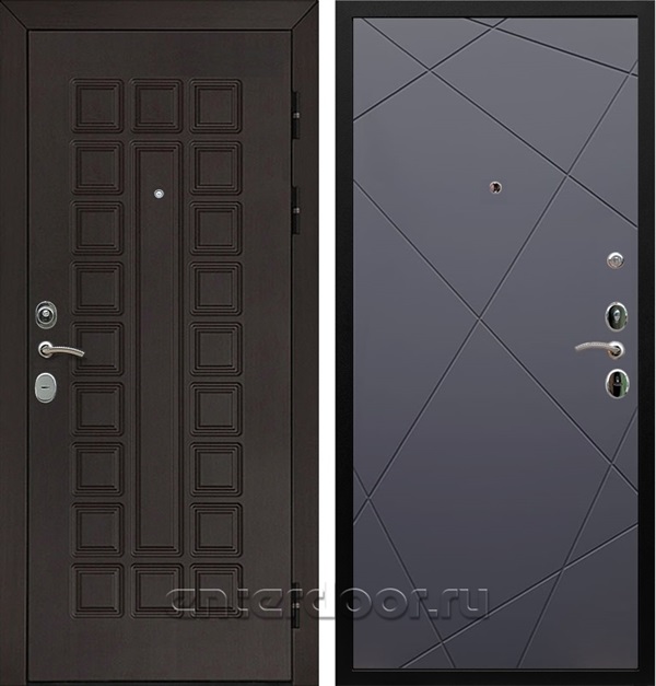 Входная металлическая дверь Армада Сенатор с замком Cisa ФЛ-291 (Венге / Графит софт)