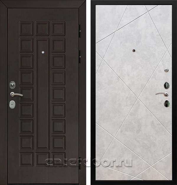 Входная металлическая дверь Армада Сенатор с замком Cisa ФЛ-291 (Венге / Бетон светлый)