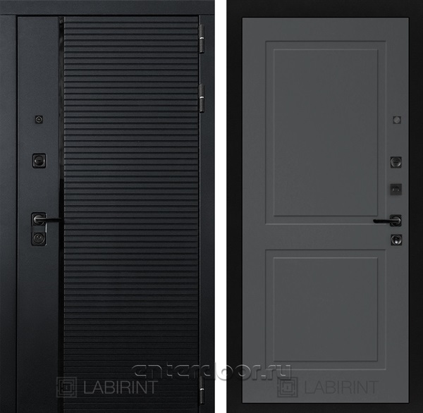 Входная металлическая дверь Лабиринт Piano 11 (Чёрный кварц / Графит софт)