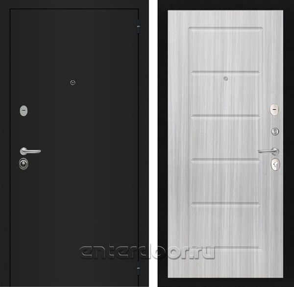 Входная металлическая дверь Интекрон Гектор ФЛ-39 (Черный шелк / Сандал белый)