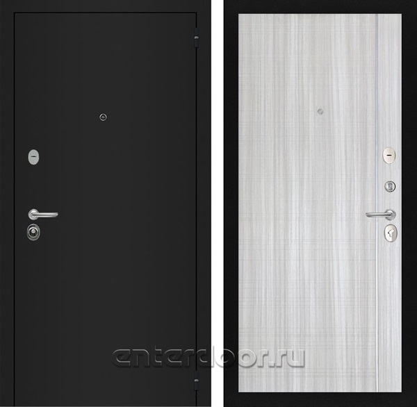 Входная металлическая дверь Интекрон Гектор В-07 (Черный шелк / Сандал белый)