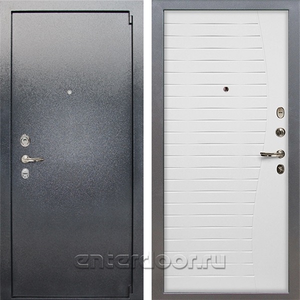 Входная стальная дверь Лекс 3 Барк (Серый букле / Ясень белый) панель №36