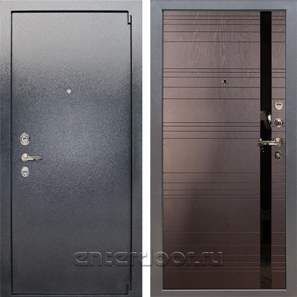 Входная стальная дверь Лекс 3 Барк (Серый букле / Ясень шоколад) панель №31