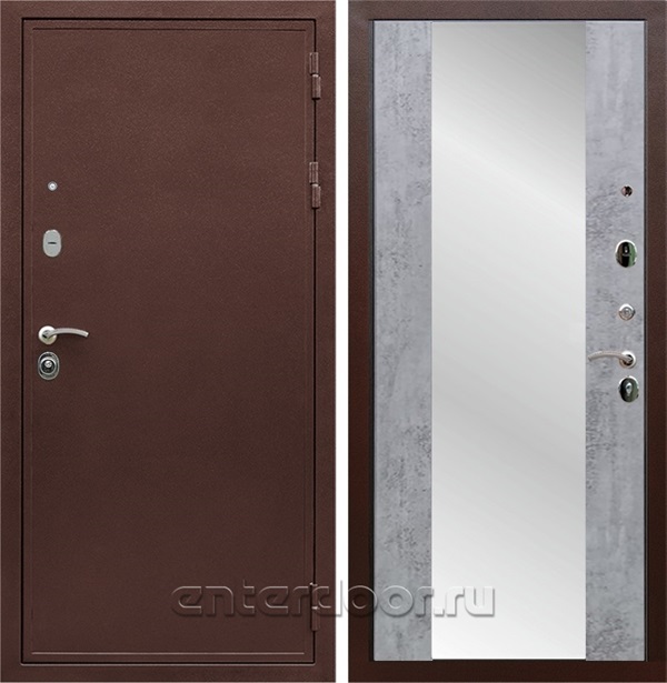 Входная дверь Армада Престиж сталь 3 мм зеркало СБ-16 (Медный антик / Бетон темный) - фото 62075