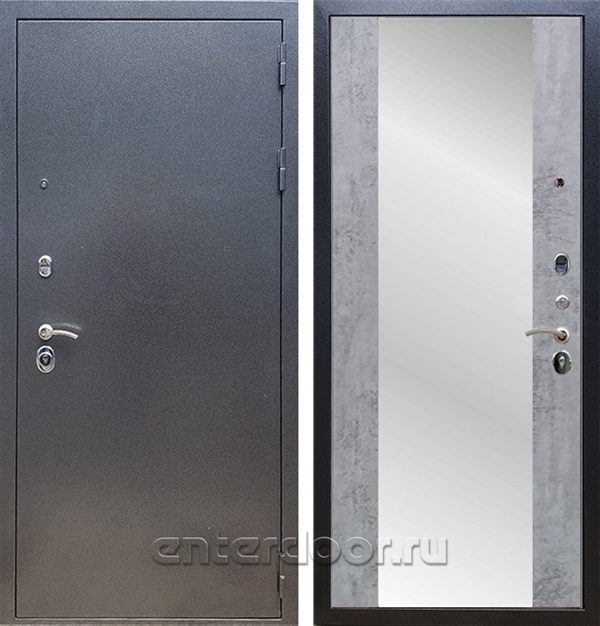 Входная дверь Армада Оптима с зеркалом СБ-16 (Антик серебро / Бетон темный) - фото 62681