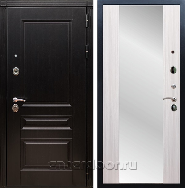 Входная дверь Армада Люксор с зеркалом СБ-16 (Венге / Сандал белый) - фото 63492
