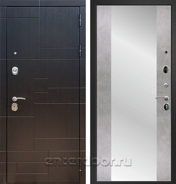 Входная дверь Армада Аккорд зеркало СБ-16 (Венге / Бетон светлый) - фото 63643